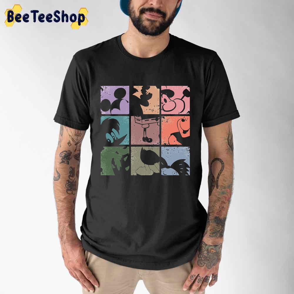 Shadows Of Cartoon Heroes Cute Disneyland Unisex T-Shirt