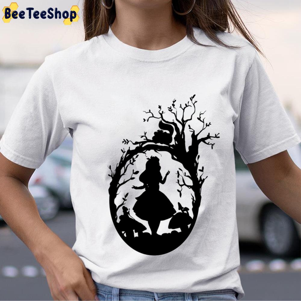 Silhouette Alice In Wonderland Graphic Unisex T-Shirt