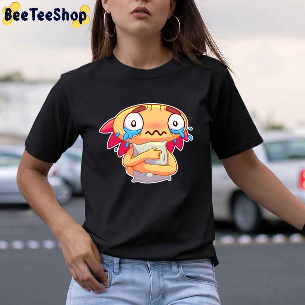 Sleepy Face Axolotl Unisex T-Shirt