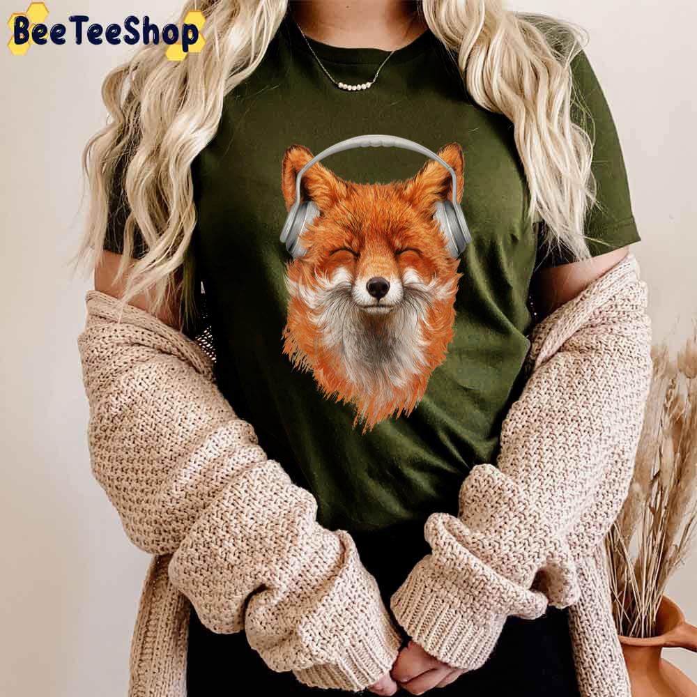 Smiling Musical Fox Unisex T-Shirt