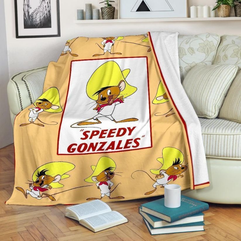 Speedy Gonzales Looney Tunes Cartoon Fleece Blanket Gift For Fan, Premium Comfy Sofa Throw Blanket Gift