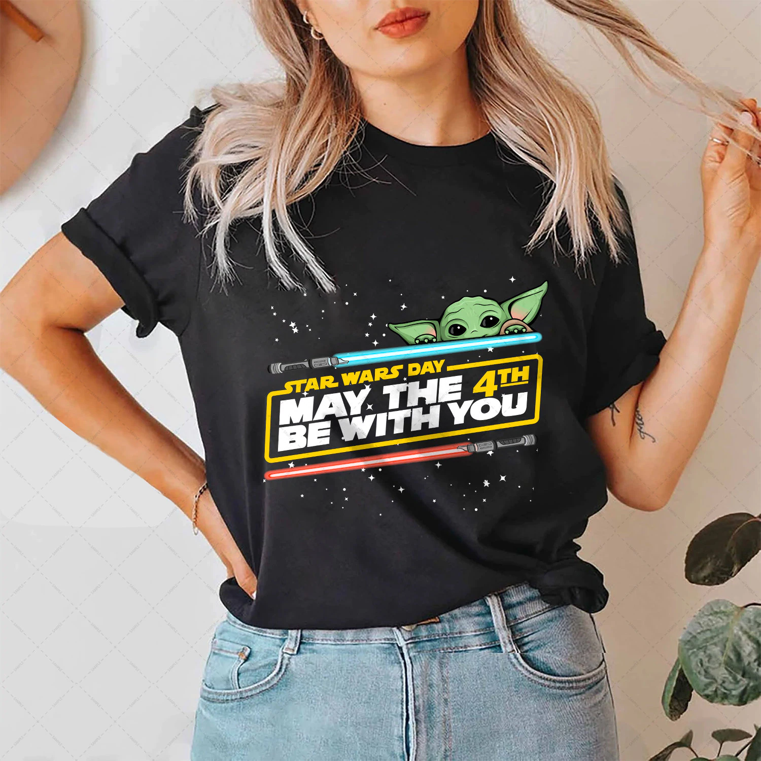 Star Wars Day May The 4th Be With You Baby Yoda Unisex Tshirtaeb8s 