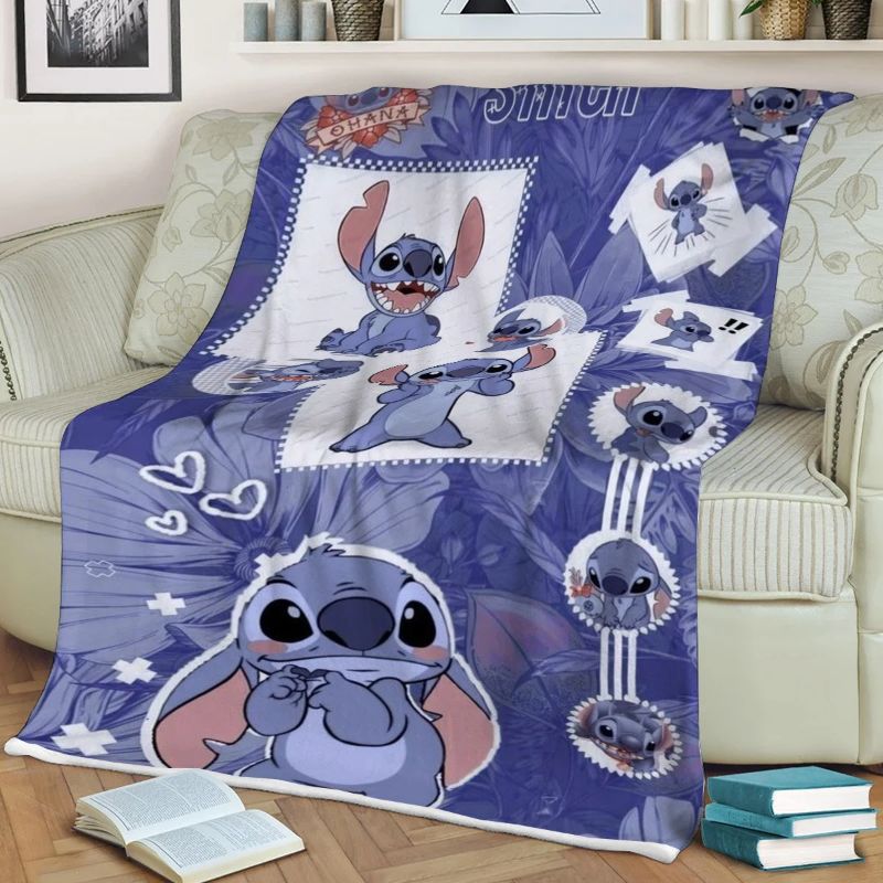 Stitch And Lilo Gift, Disney Stitch And Lilo Gift For Fan Comfy Sofa Throw Blanket Gift