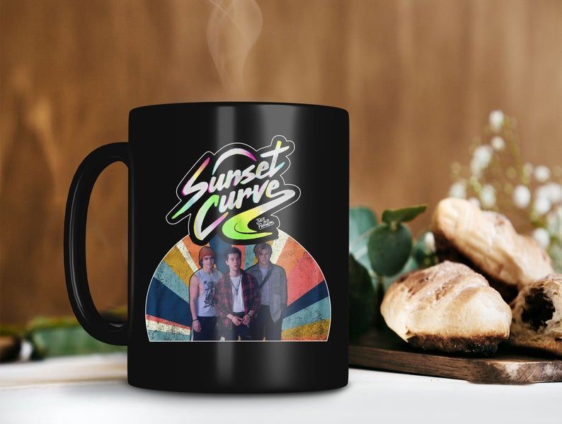 Sunset Curve Band Mug Julie And The Phantoms Movie Mug This Band Is Back Mug Retro Vintage Mug Premium Sublime Ceramic Coffee Mug Black