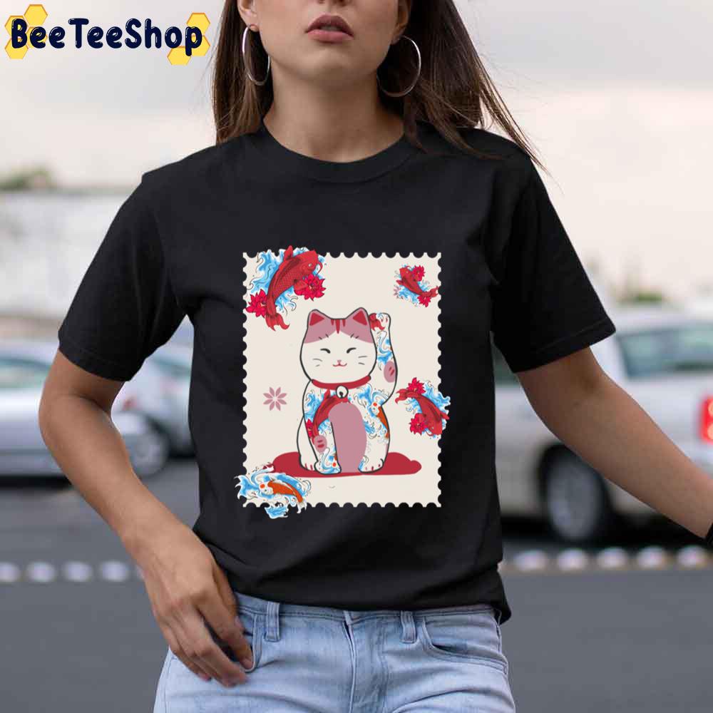 Sweet Cat In Lotus Tattoo Unisex T-Shirt