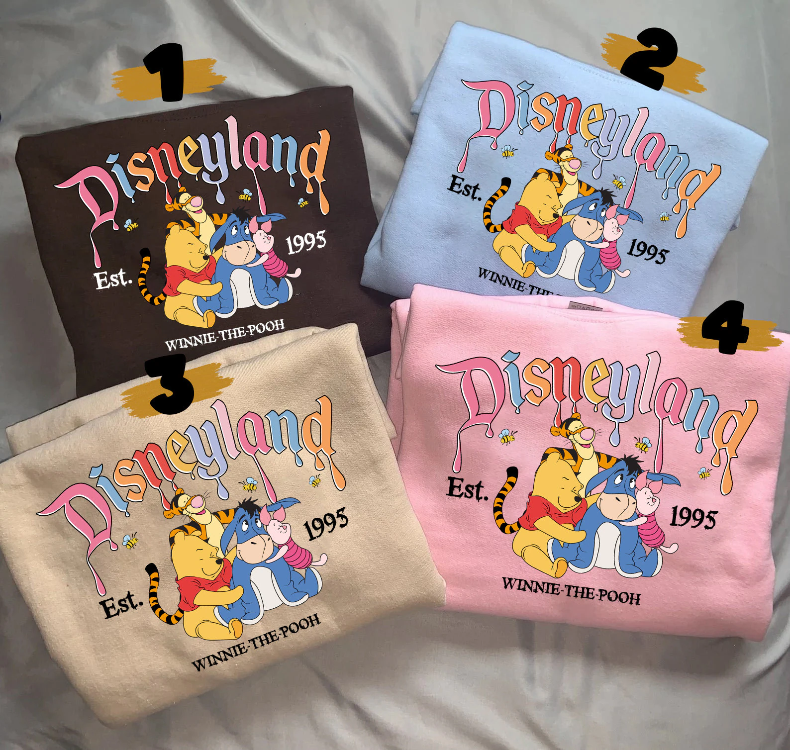 Sweet Disneyland Winnie The Pooh Bear And Friends Unisex T-Shirt