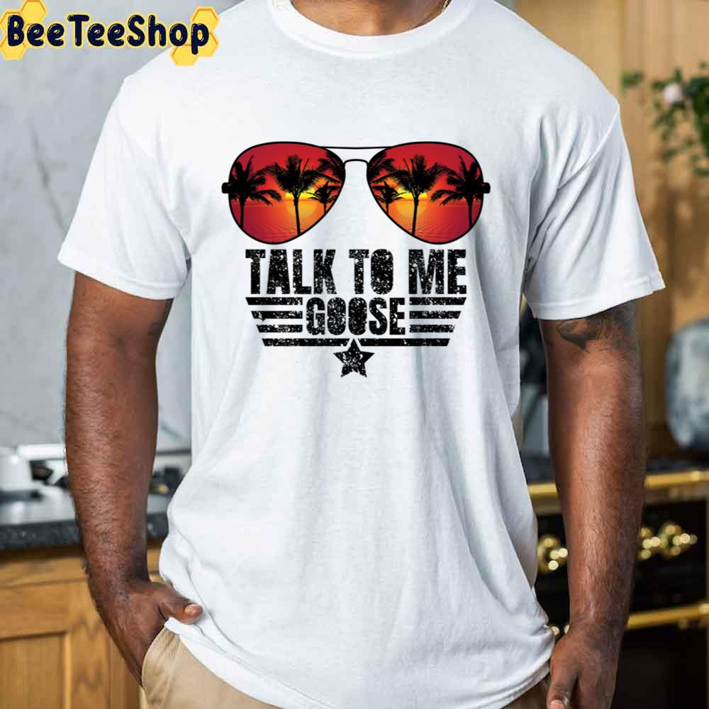 The Pink Mustache Talk to Me Goose T-Shirt Aviators - Bright Colors / Top Gun Inspired Tee / Maverick Goose / Aviators Tee - Top Gun 2 Inspired XXL / Ash Gray