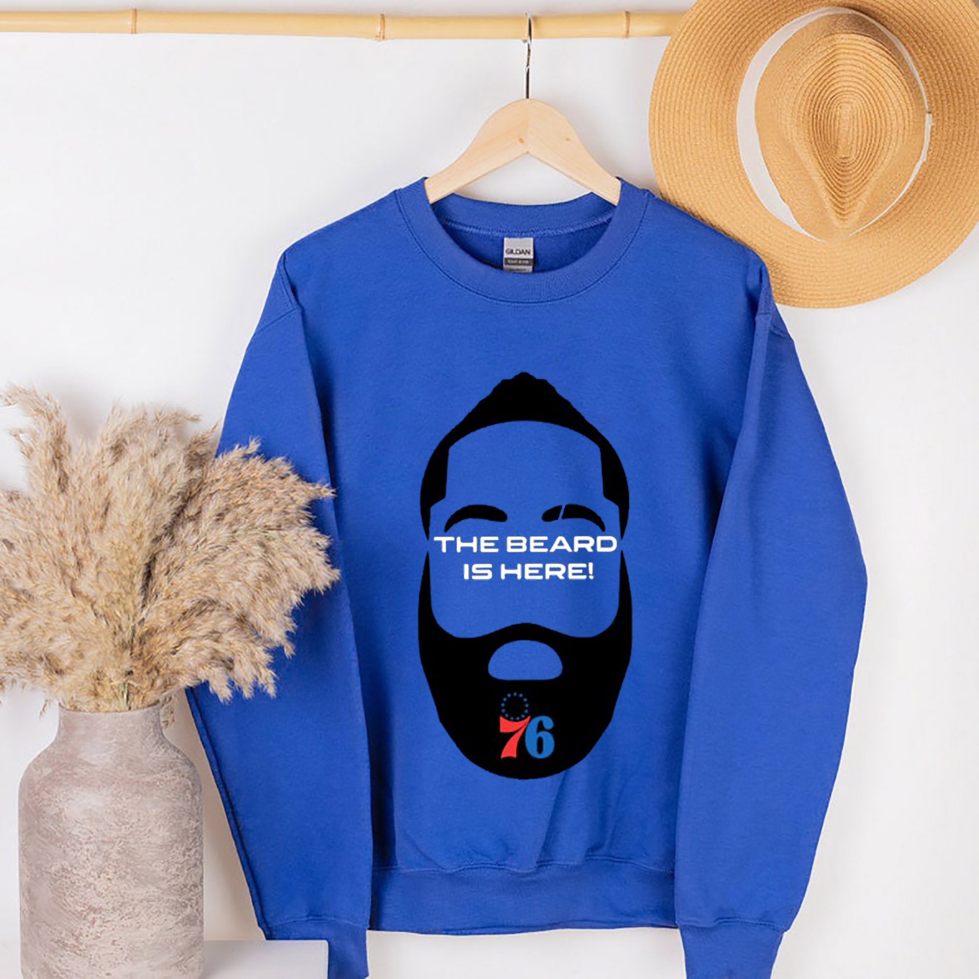 The Beard Is Here James Harden Philadelphia 76ers Basketball unisex Sweatshirt