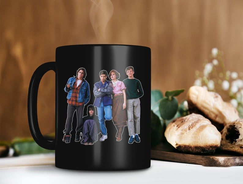 The Breakfast Club Crew Mug All Characters Retro Premium Sublime Ceramic Coffee Mug Black