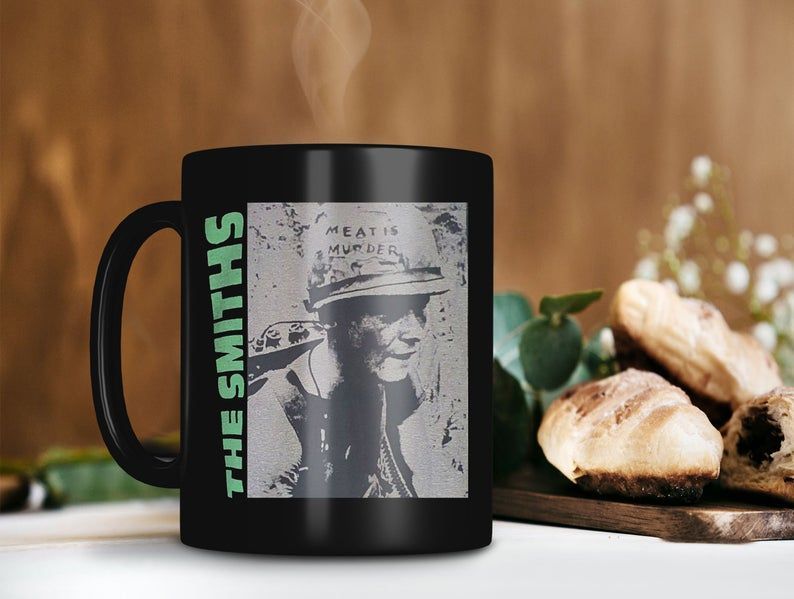 The Smiths Rock Band Meat Is Murder Mug Morrissey Mug Johnny Marr Mug Andy Rourke Mug Mike Joyce Mug Premium Sublime Ceramic Coffee Mug Black