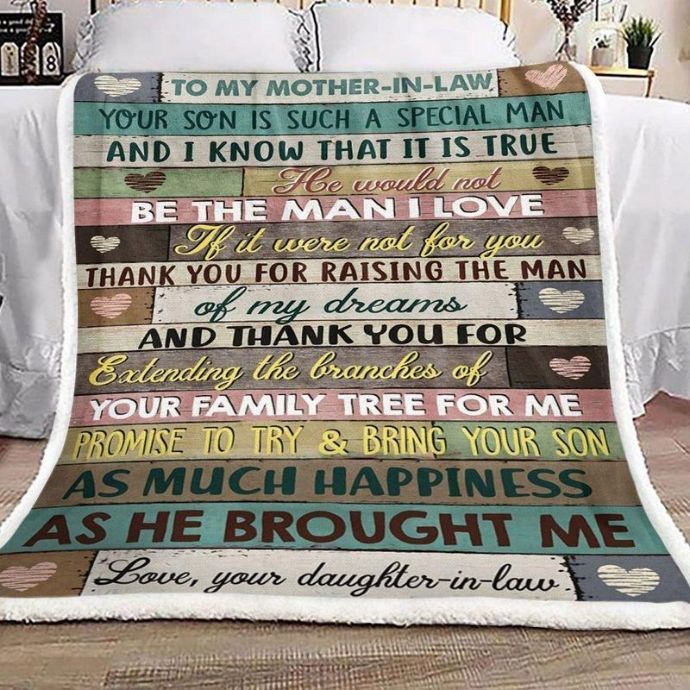 To My Mother In Law Love Your Daughter In Law Premium Comfy Sofa Throw Blanket