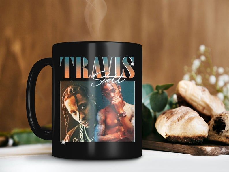 Travis Scott Rapper Mug Jacques Berman Webster Mug Rap Hip Hop Mug Hip Hop Legend Mug Premium Sublime Ceramic Coffee Mug Black