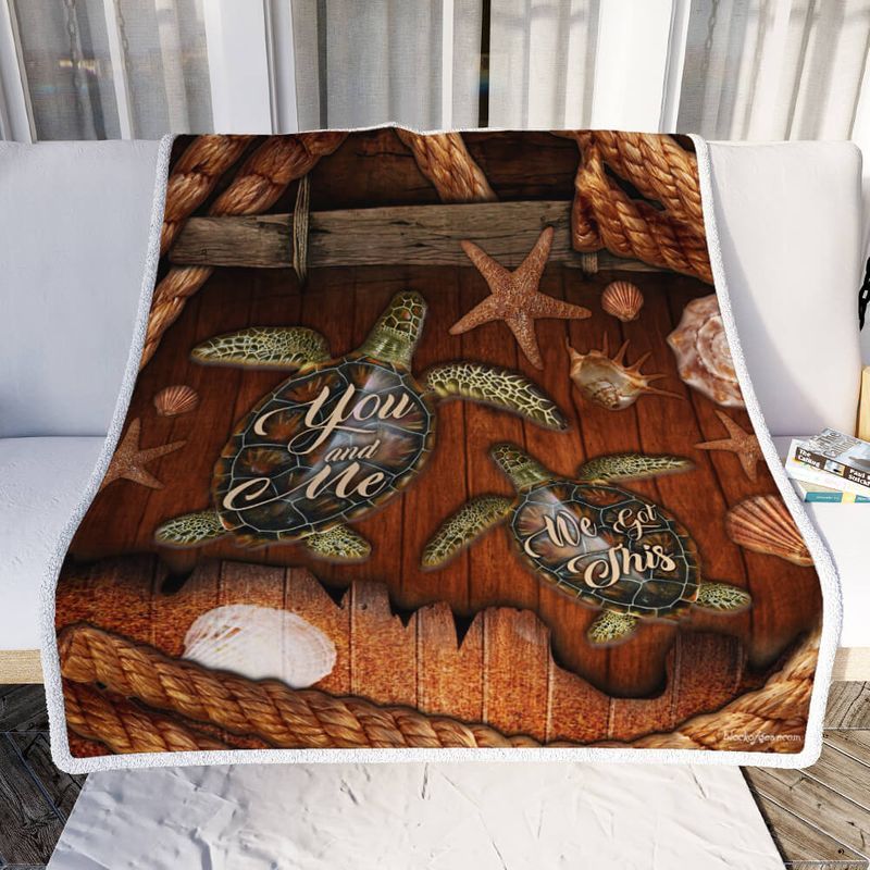 Turtle Couple You And Me Me Got This Premium Comfy Sofa Throw Blanket