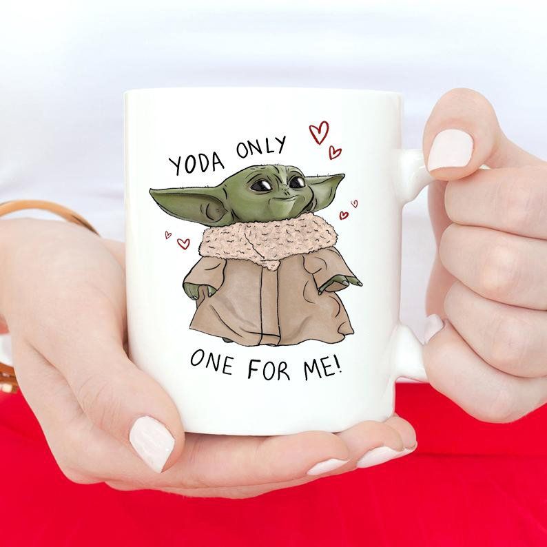 Valentines Day Yoda Only One For Me Premium Sublime Ceramic Coffee Mug White