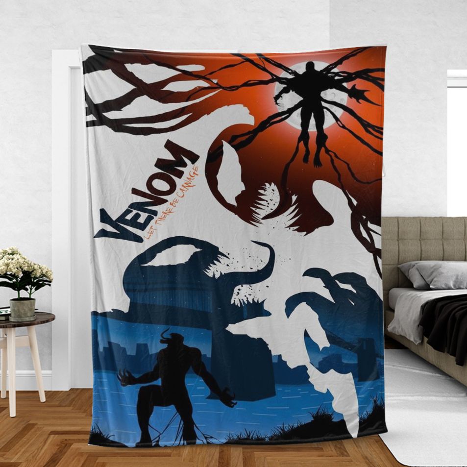 Venom Fan Gift, Venom 2 Let There Be Carnage Comfy Sofa Throw Blanket Gift