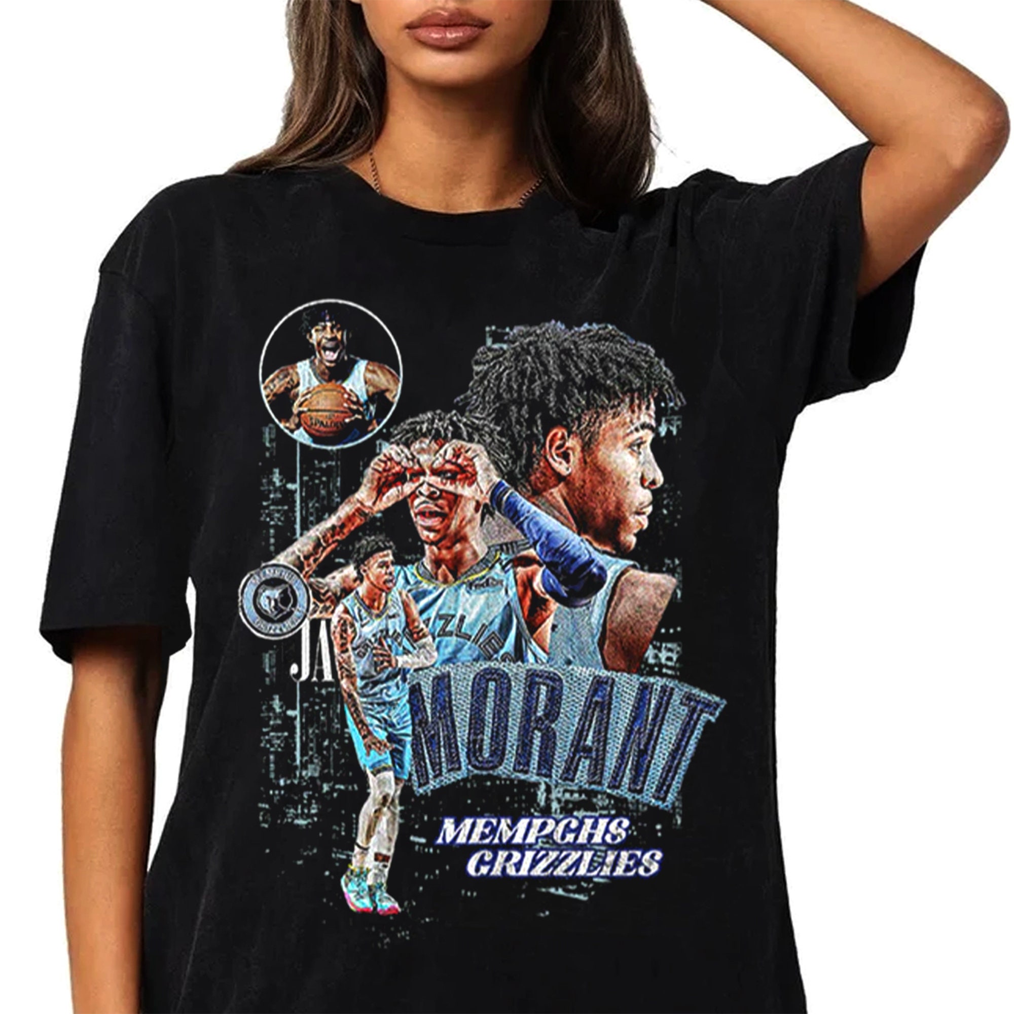 Vintage 90s Ja Morant Memphis Grizzlies Basketball Unisex T-Shirt ...