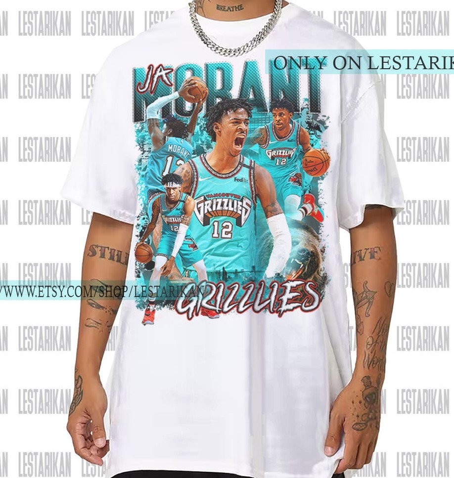 Ja Morant-T-shirt do jogador do basquetebol do estilo vintage, camisa dos anos  90 do amor dos esportes, T gráfico - AliExpress