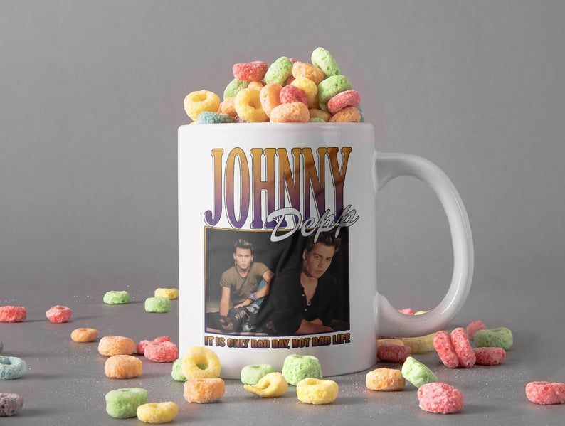 Vintage Mug Johnny Depp It Is Only Bad Day, Not Bad Life Mug John Christopher Depp Iii Mug Premium Sublime Ceramic Coffee Mug White