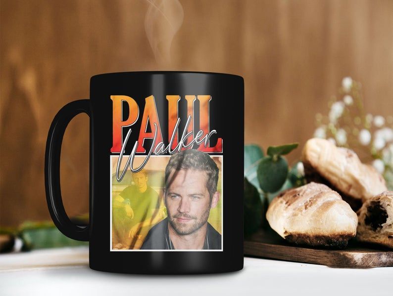 Vintage Mug Paul Walker Mug Brian O’conner Mug The Fast And The Furious Mug Retro Premium Sublime Ceramic Coffee Mug Black