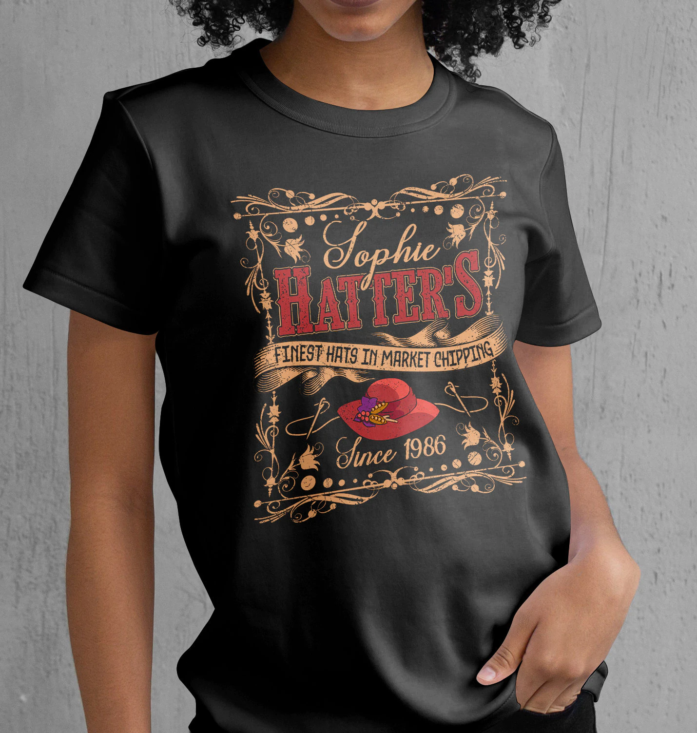 Vintage Sophie Hatter Finest Hats In Market Chipping Since 1986 Unisex T-Shirt