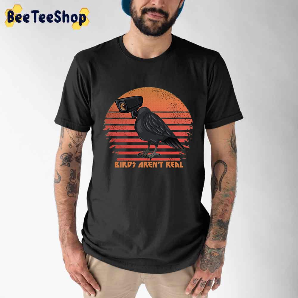 Vintage Sunset Birds Aren’t Real Unisex T-Shirt