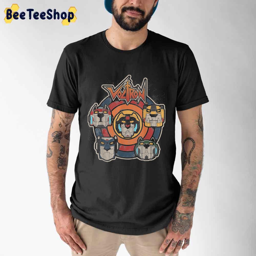 Voltron Defender Of The Universe Retro Lion Circle Unisex T-Shirt