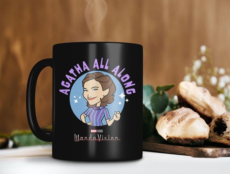 Wandavision Agatha All Along Mug Marvel Lover Gift Avengers Lover Mug Scarlet Witch Mug Premium Sublime Ceramic Coffee Mug Black