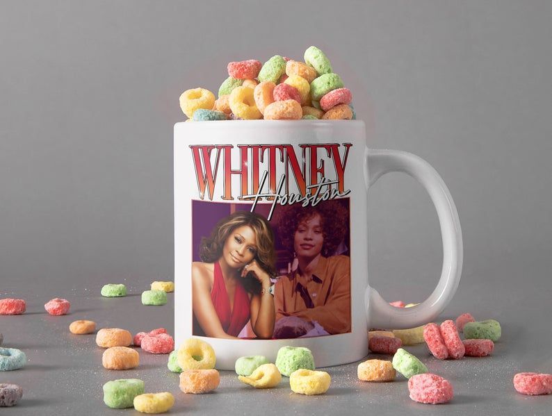 Whitney Houston Mug Whitney Elizabeth Houston Mug The Most Awarded Female Artist Of All Time Premium Sublime Ceramic Coffee Mug White