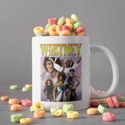 Whitney Houston The Most Awarded Female Artist Of All Time Mug Whitney Houston Lover Gift Premium Sublime Ceramic Coffee Mug White