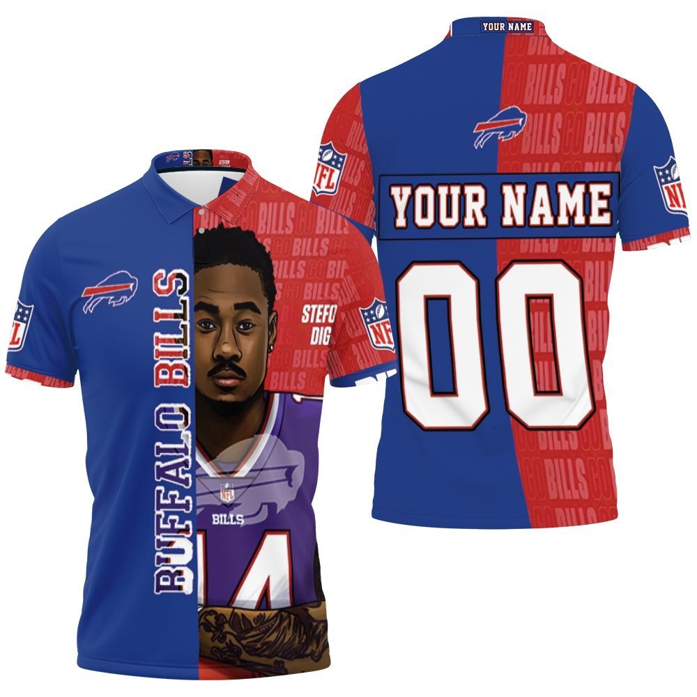 14 Stefon Diggs 14 Buffalo Bills Great Player 2020 Nfl Season New Version Personalized Polo Shirt All Over Print Shirt 3d T-shirt