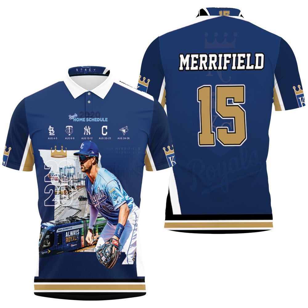 15 Whit Merrifield Kansas City Royals 2021 Polo Shirt All Over Print Shirt 3d T-shirt