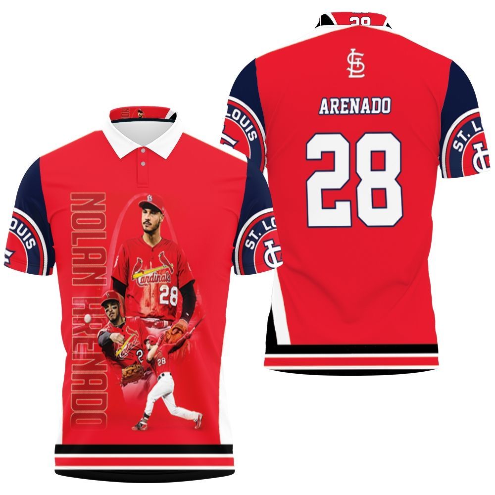 28 Arenado St Louis Cardinals Polo Shirt All Over Print Shirt 3d T-shirt