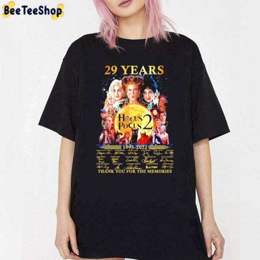 29 Years 1993 2022 Hocus Pocus 2 Thank You For The Memories Unisex T-Shirt