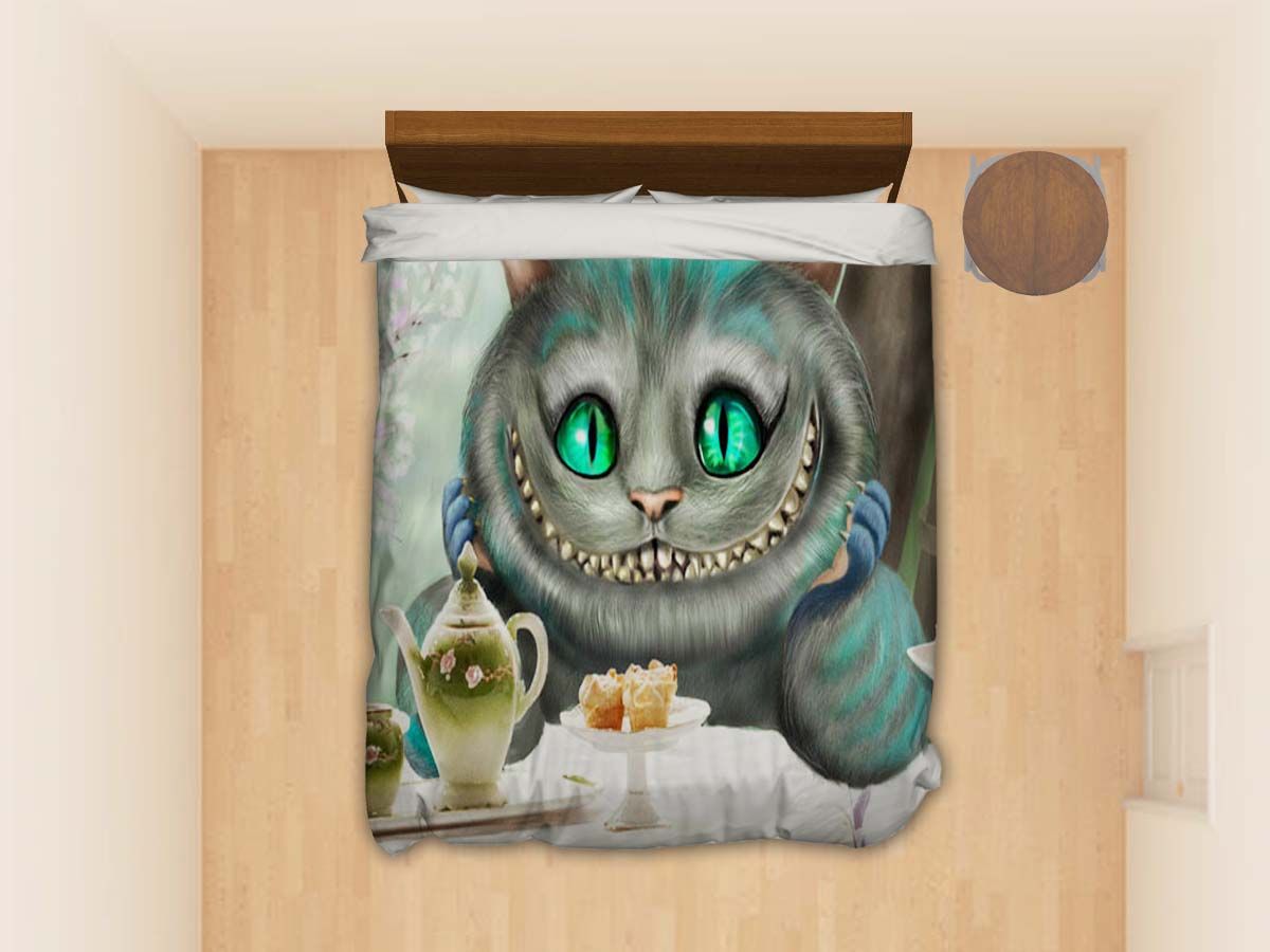 3d Cheshire Cat Alice In Wonderland Bedding Set