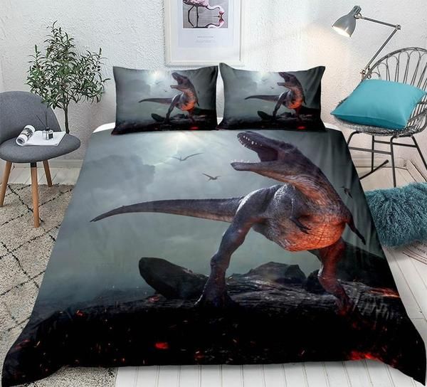 3D Dinosaur Lava Cotton Bedding Sets