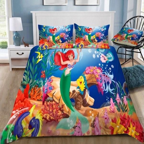 3d Disney Mermaid Ariel Princess Bedding Set