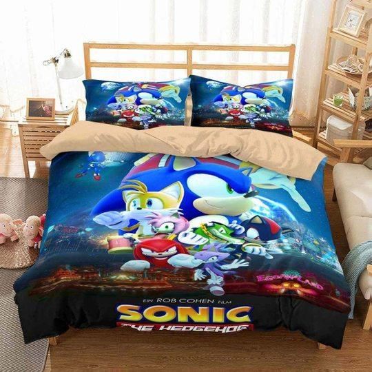 3d Sonic The Hedgehog Movie Bedding Set