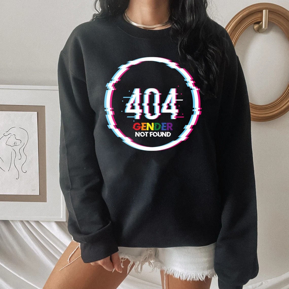 404 Gender Not Found Pride Month Lgbt Ally Pride Unisex Sweatshirt