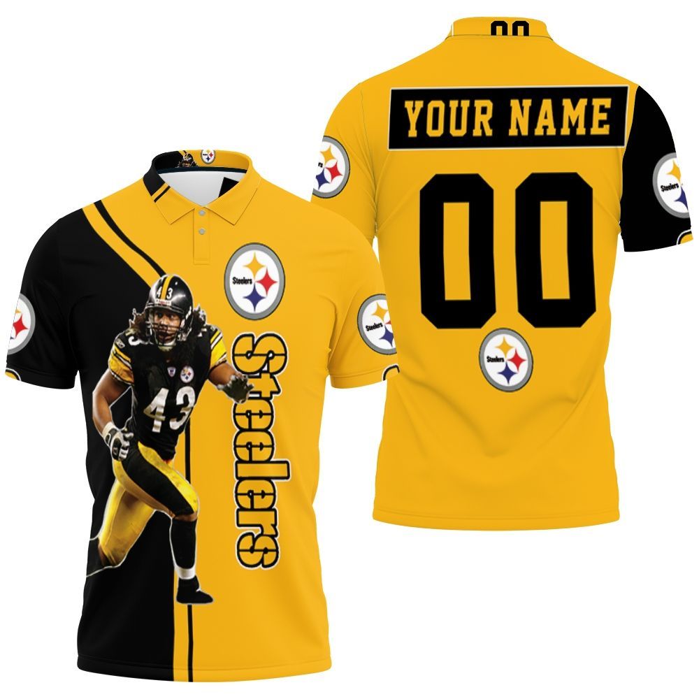 43 Troy Polamalu Pittsburgh Steelers Player 2020 Nfl Season Personalized Polo Shirt All Over Print Shirt 3d T-shirt