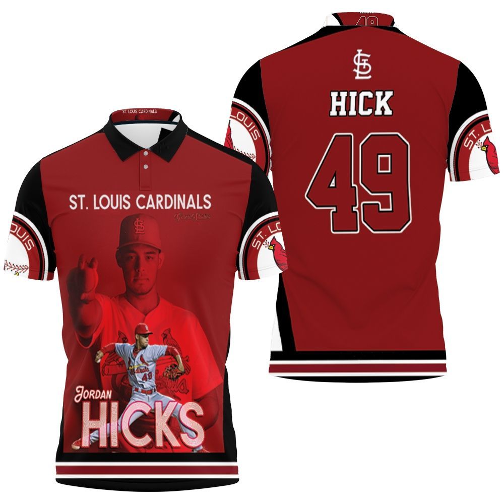 49 Hick St Louis Cardinals Polo Shirt All Over Print Shirt 3d T-shirt