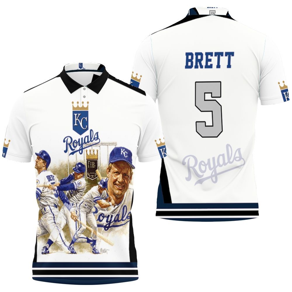 5 George Brett Kansas City Royals City Polo Shirt All Over Print Shirt 3d T-shirt
