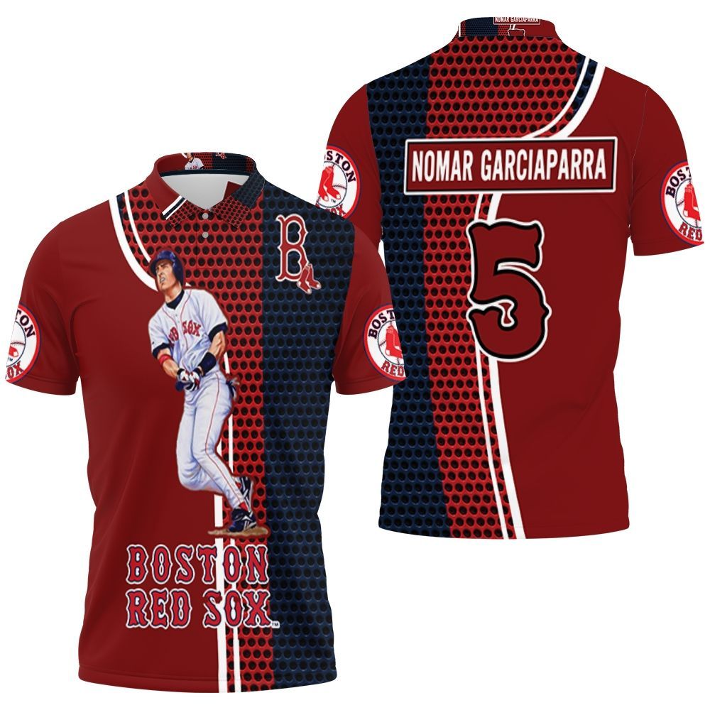 5 Nomar Garciaparra Boston Red Sox Polo Shirt All Over Print Shirt 3d T-shirt