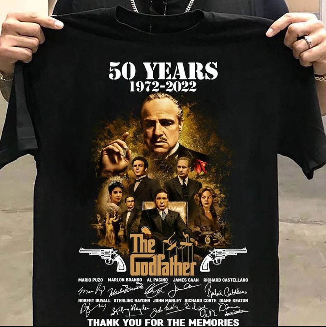 50 Years 1972 2022 The Godfather Anniversary Signature Thank You For The Memories Unisex T-Shirt