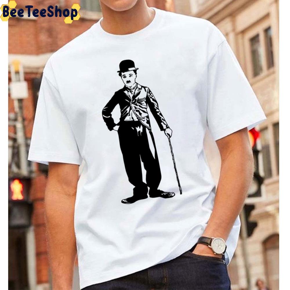 80’s Black Vintage Art Charlie Chaplin Unisex T-Shirt