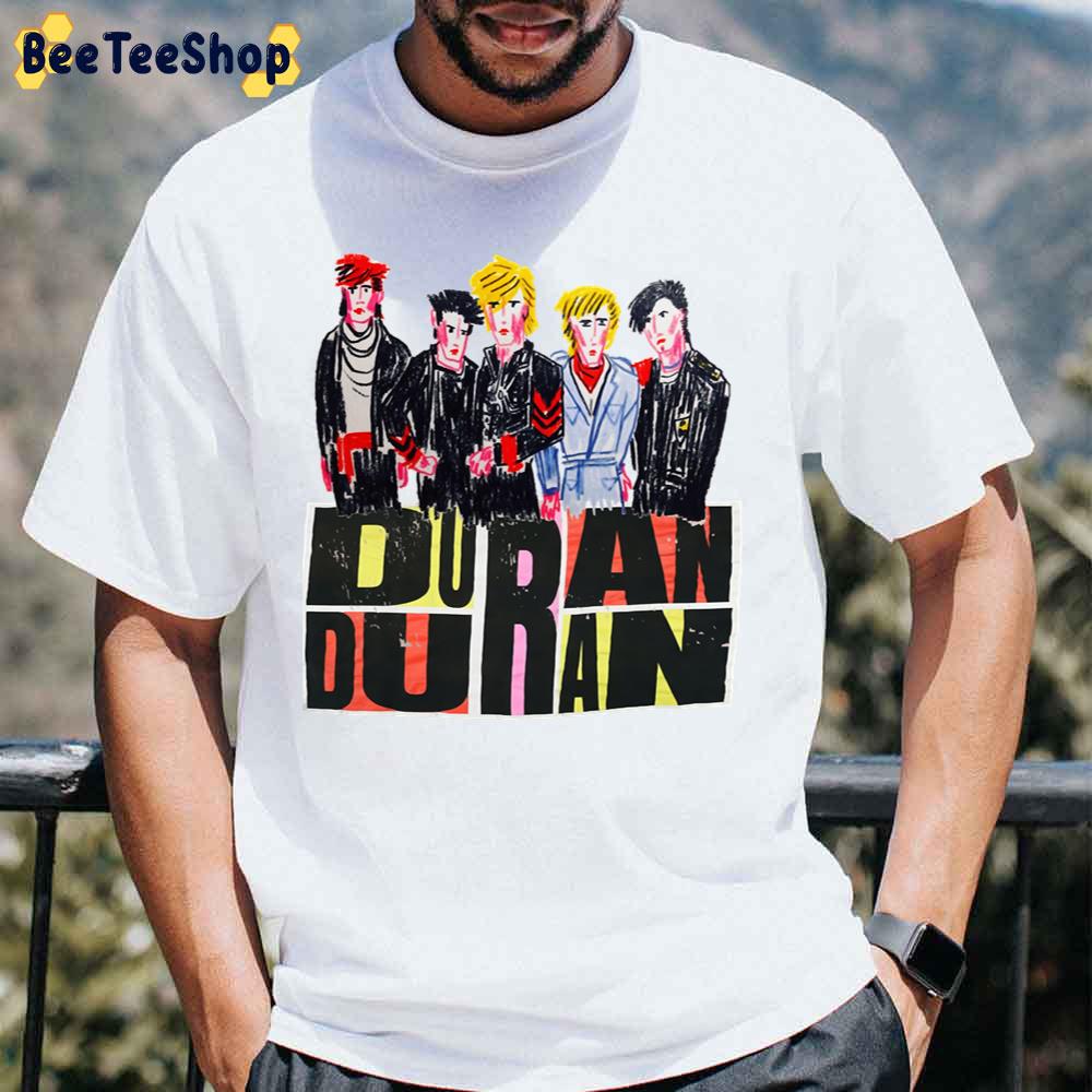 80’s Retro Draw Art Duran Duran Band Unisex T-Shirt