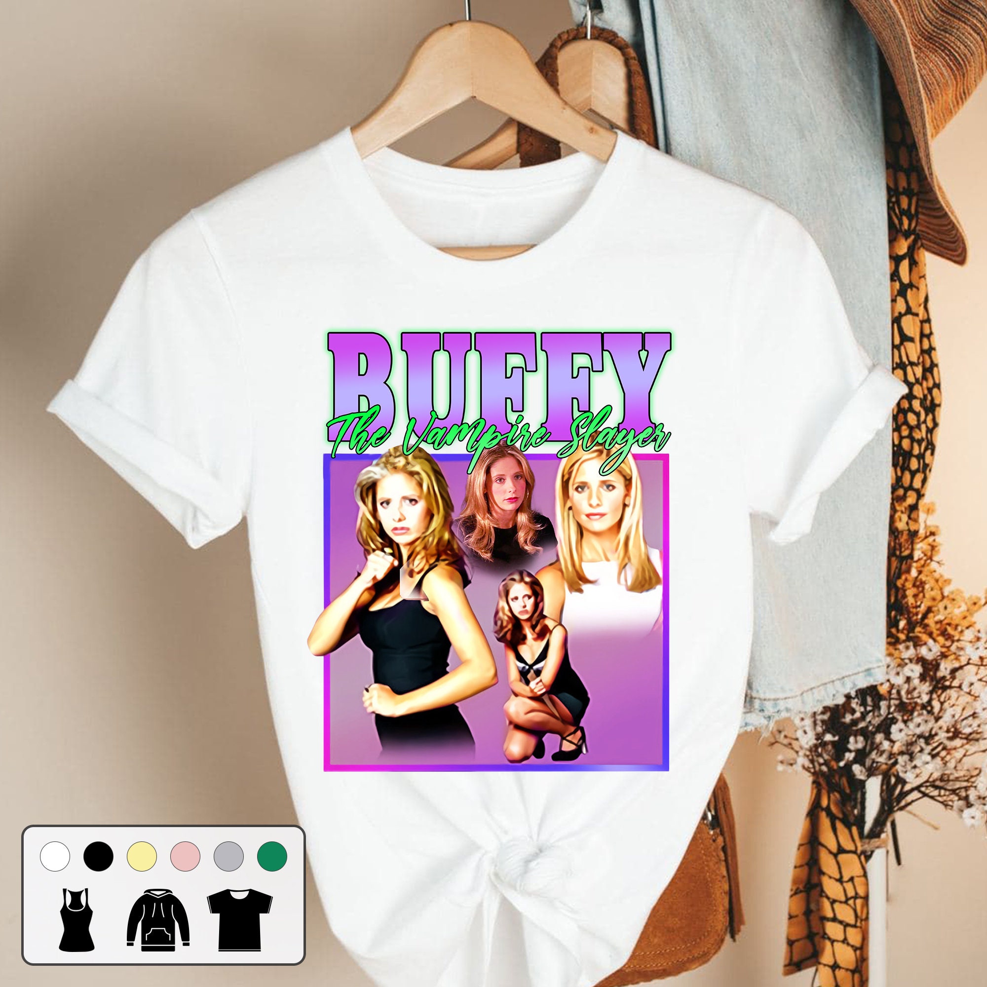 90’s Vintage Art Buffy The Vampire Slayer Unisex T-Shirt