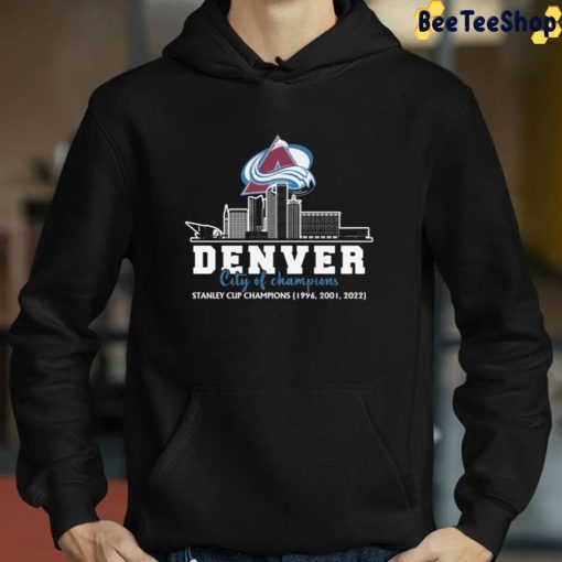 Colorado Avalanche Denver City Of Champions Stanley Cup Champion 1996 2022 Unisex T-Shirt