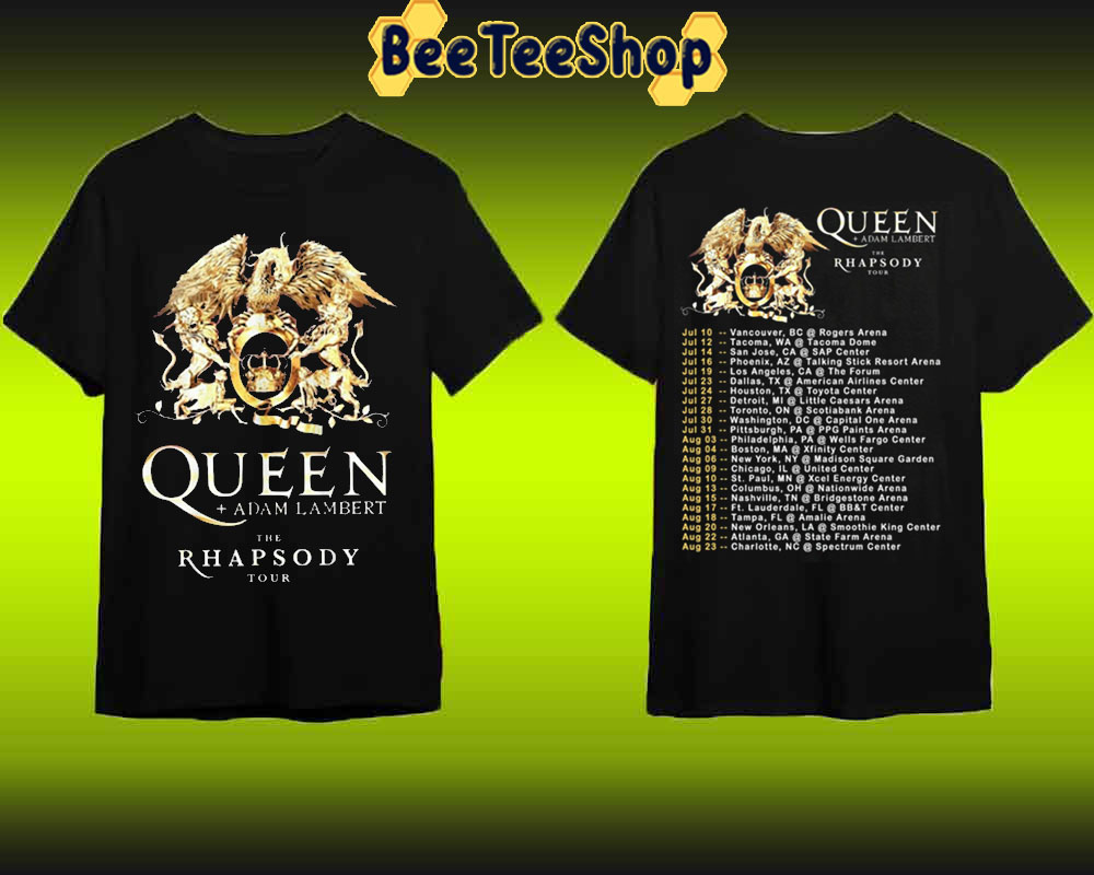 Queen + Adam Lambert The Rhapsody Tour With Date Unisex T-Shirt