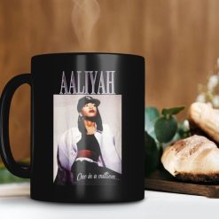Aaliyah One In A Million Mug Aaliyah Remembering Mug Aaliyah Dana Haughton Mug Retro Vintage Mug Premium Sublime Ceramic Coffee Mug Black