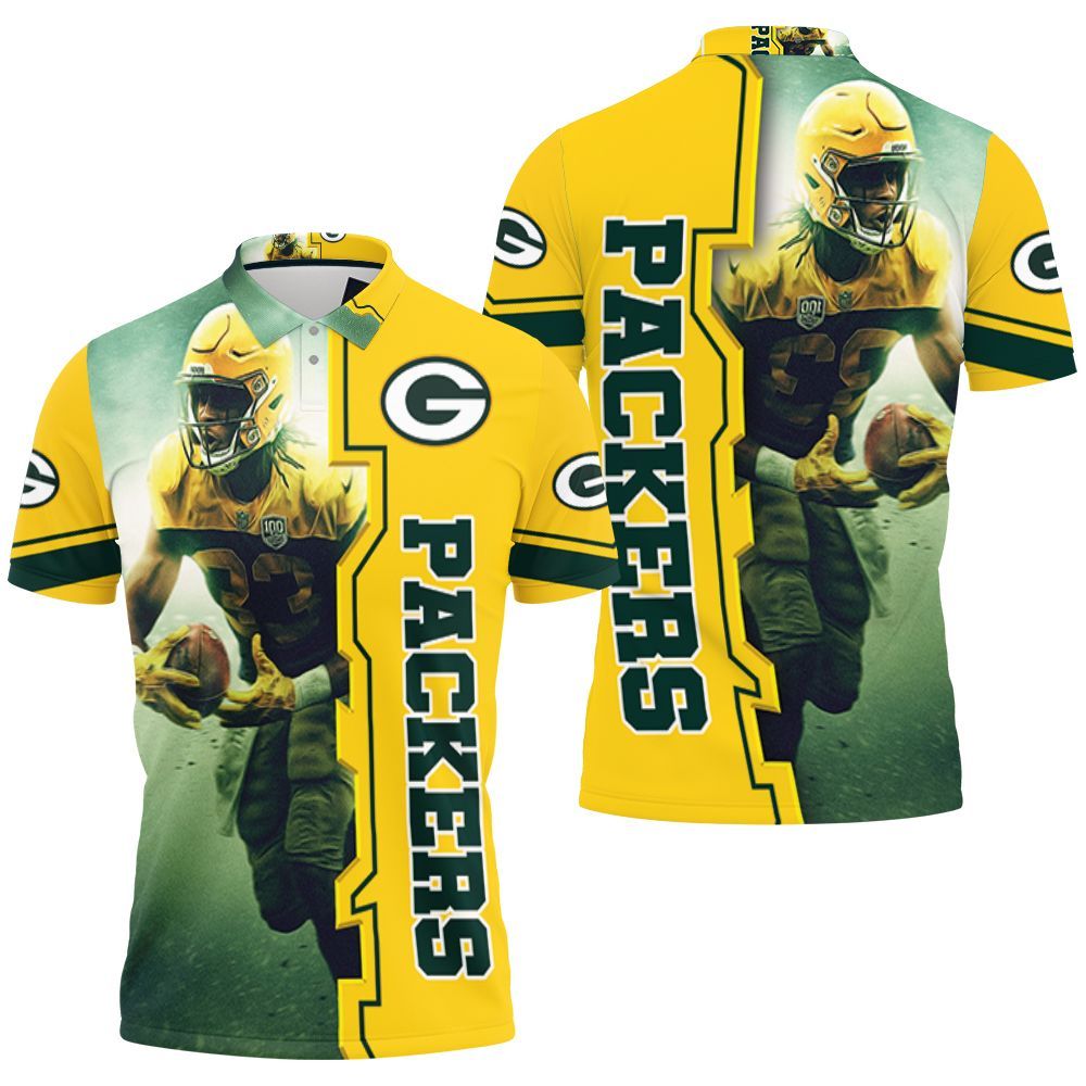 Aaron Jones 23 Green Bay Packers 3d Polo Shirt All Over Print Shirt 3d T-shirt